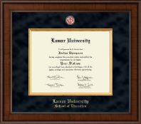 Lamar University high quality diploma frame certificate degree school picture campus college holder case framing graduation gift plaque document graduate