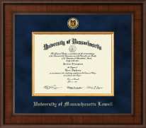 University of Massachusetts Lowell diploma frame UML campus photo certificate high quality framing graduation document plaque UMass Lowell degree gift